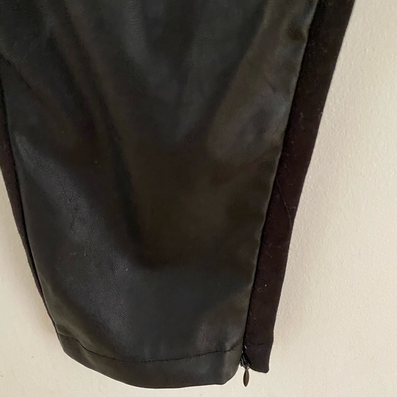 Zara pleather tights / leggings, black, size M - Picture 4 of 6